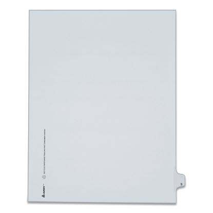 Preprinted Legal Exhibit Side Tab Index Dividers, Allstate Style, 10-Tab, 3, 11 x 8.5, White, 25/Pack1