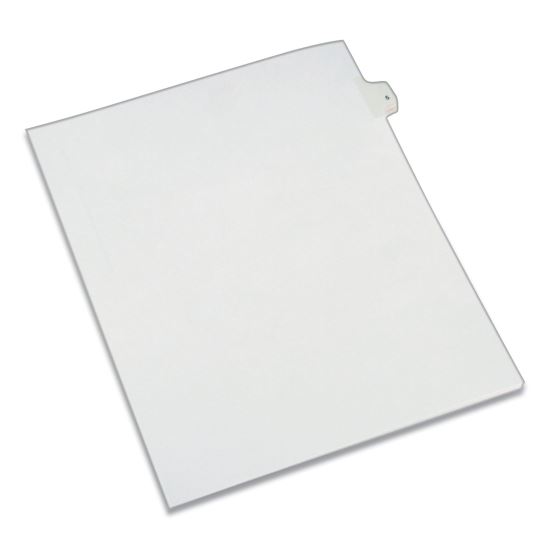 Preprinted Legal Exhibit Side Tab Index Dividers, Allstate Style, 10-Tab, 5, 11 x 8.5, White, 25/Pack1