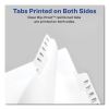 Preprinted Legal Exhibit Side Tab Index Dividers, Allstate Style, 10-Tab, 6, 11 x 8.5, White, 25/Pack2