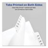 Preprinted Legal Exhibit Side Tab Index Dividers, Allstate Style, 10-Tab, 13, 11 x 8.5, White, 25/Pack2