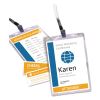 Lanyard-Style Badge Holder w/Laser/Inkjet Inserts, Top Load, 4.25 x 6, WE, 75/PK2