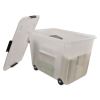 Rolling 15-Gal. Storage Box, Letter/Legal Files, 23.75" x 15.75" x 15.75", Clear2