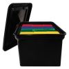 File Tote with Lid, Letter/Legal Files, 14.25" x 18" x 10.88", Black2