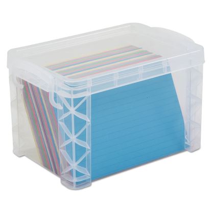 Super Stacker Storage Boxes, Holds 500 4 x 6 Cards, 7.25 x 5 x 4.75, Plastic, Clear1