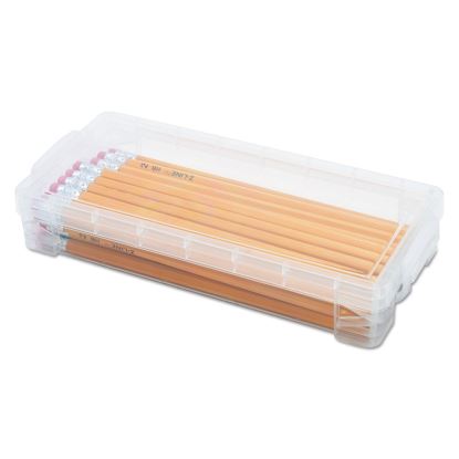 Super Stacker Pencil Box, Plastic, 8.25 x 3.75 x 1.5, Clear1