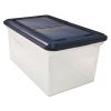 Extra-Capacity 28" File Tote, Letter Files, 23.25" x 14.25" x 10.63", Clear/Navy2
