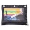 Binder Pencil Pouch, 10 x 7.38, Black/Clear1