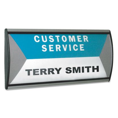 People Pointer Wall/Door Sign, Aluminum Base, 8.75 x 4, Black/Silver1