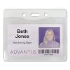 Security ID Badge Holders, Prepunched for Chain/Clip, Horizontal, Clear 4.25" x 3.5" Holder, 3.88" x 2.88" Insert, 50/Box2
