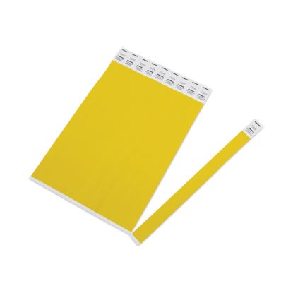 Crowd Management Wristbands, Sequentially Numbered, 10" x 0.75", Yellow, 100/Pack1
