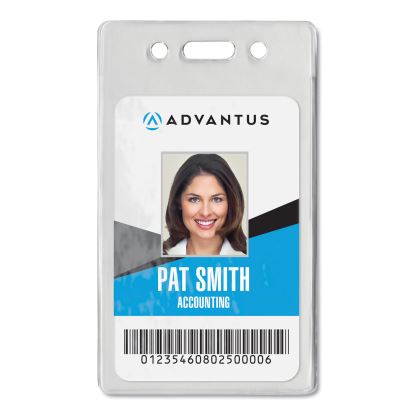 Proximity ID Badge Holders, Vertical, Clear 2.68" x 4.38" Holder, 2.38" x 3.63" Insert, 50/Pack1