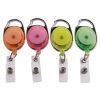 Carabiner-Style Retractable ID Card Reel, 30" Extension, Assorted Neon Colors, 20/Pack1