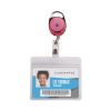 Carabiner-Style Retractable ID Card Reel, 30" Extension, Assorted Neon Colors, 20/Pack2