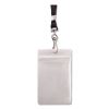 Resealable ID Badge Holders, J-Hook and 36" Lanyard, Vertical, Frosted 3.68" x 5" Holder, 2.38" x 3.75" Insert, 20/Pack2