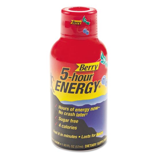 Energy Drink, Berry, 1.93oz Bottle, 12/Pack1