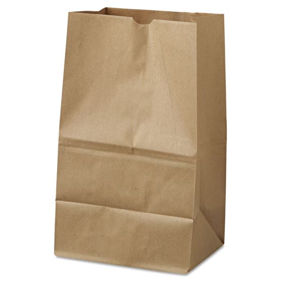 Grocery Paper Bags, 40 lb Capacity, #20 Squat, 8.25" x 5.94" x 13.38", Kraft, 500 Bags1