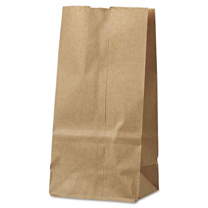 Grocery Paper Bags, 30 lb Capacity, #2, 4.31" x 2.44" x 7.88", Kraft, 500 Bags1