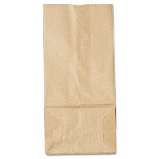 Grocery Paper Bags, 35 lb Capacity, #5, 5.25" x 3.44" x 10.94", Kraft, 500 Bags1