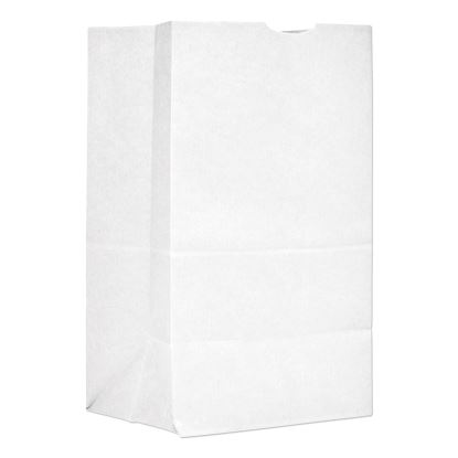 Grocery Paper Bags, 40 lb Capacity, #20 Squat, 8.25" x 5.94" x 13.38", White, 500 Bags1