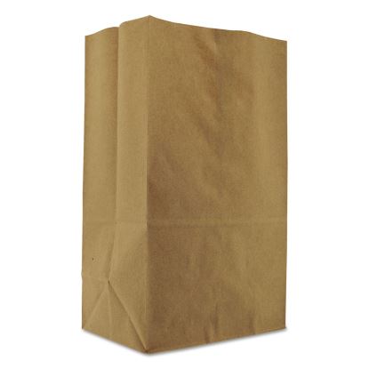 Squat Paper Grocery Bags, 57 lbs Capacity, 1/8 BBL, 10.13"w x 6.75"d x 14.38"h, Kraft, 500 Bags1