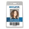 Sicurix Proximity Badge Holder, Vertical, 2 1/2w x 4 1/2h, Clear, 50/Pack2