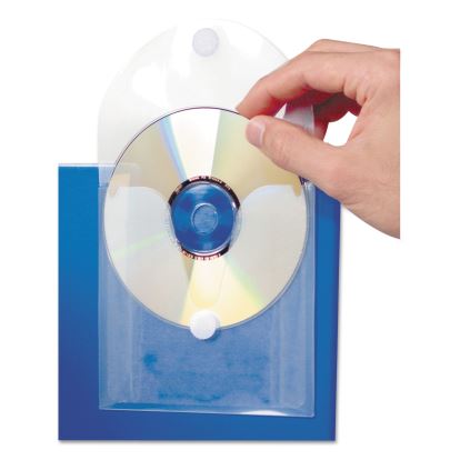 CD Pocket, 1 Disc Capacity, Clear/White, 5/Pack1