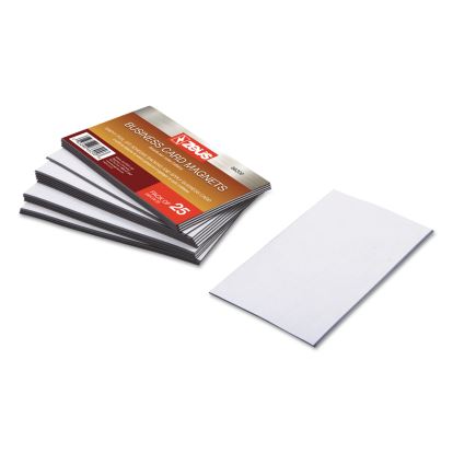 Business Card Magnets, 2 x 3.5, White, Adhesive Coated, 25/Pack1