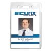 SICURIX Badge Holder, Vertical, 2.75 x 4.13, Clear, 12/Pack2