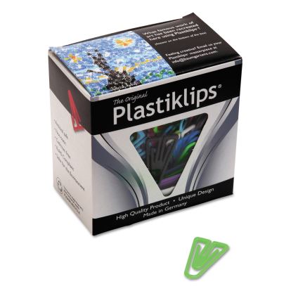 Plastiklips Paper Clips, Medium (No. 4), Assorted Colors, 500/Box1
