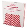 Grease-Resistant Paper Wraps and Liners, 12 x 12, Red Check, 1,000/Box, 5 Boxes/Carton2