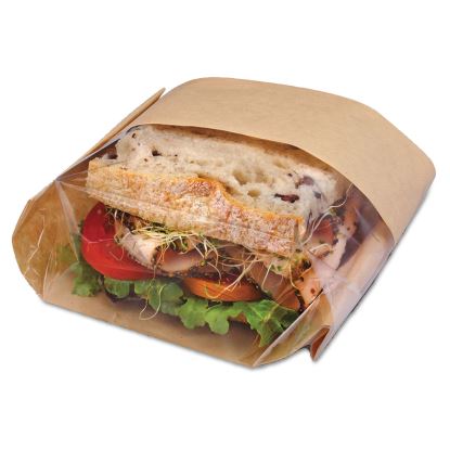 Dubl View Sandwich Bags, 2.35 mil, 9.5" x 2.75", Natural Brown, 500/Carton1