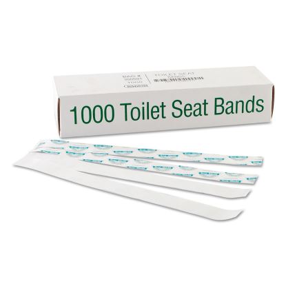 Sani/Shield Printed Toilet Seat Band, 16 x 1.5, Deep Blue/White, 1,000/Carton1