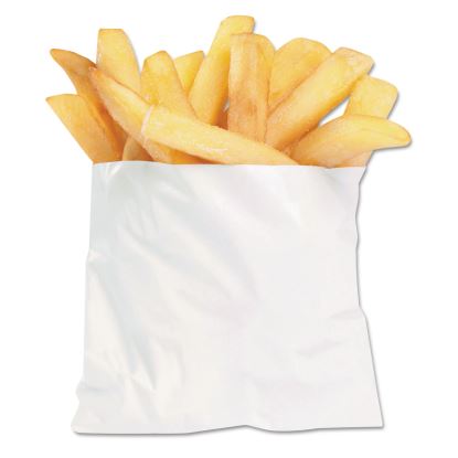 French Fry Bags, 4.5" x 3.5", White, 2,000/Carton1