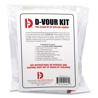 D'vour Clean-up Kit, Powder, All Inclusive Kit, 6/Carton1