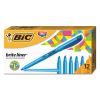 Brite Liner Highlighter, Fluorescent Blue Ink, Chisel Tip, Blue/Black Barrel, Dozen2