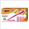 Brite Liner Highlighter, Fluorescent Pink Ink, Chisel Tip, Pink/Black Barrel, Dozen2