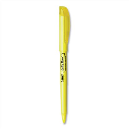Brite Liner Highlighter, Fluorescent Yellow Ink, Chisel Tip, Yellow/Black Barrel, Dozen1