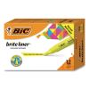 Brite Liner Tank-Style Highlighter, Fluorescent Yellow Ink, Chisel Tip, Yellow/Black Barrel, Dozen2