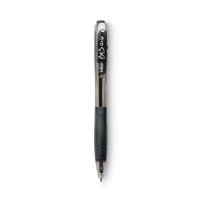 BU3 Ballpoint Pen, Retractable, Bold 1 mm, Black Ink, Black Barrel, Dozen1