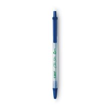 Ecolutions Clic Stic Ballpoint Pen, Retractable, Medium 1 mm, Blue Ink, Clear Barrel, Dozen1