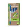 Ecolutions Clic Stic Ballpoint Pen, Retractable, Medium 1 mm, Blue Ink, Clear Barrel, Dozen2