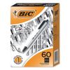 Clic Stic Ballpoint Pen Value Pack, Retractable, Medium 1.2 mm, Black Ink, White Barrel, 60/Pack2