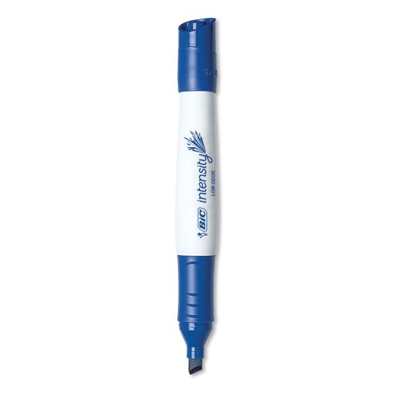 Intensity Low Odor Chisel Tip Dry Erase Marker, Broad Chisel Tip, Blue, Dozen1