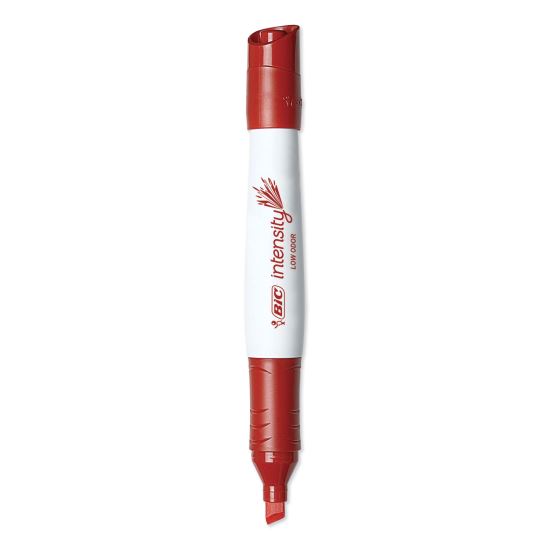 Intensity Low Odor Chisel Tip Dry Erase Marker, Extra-Broad Bullet Tip, Red, Dozen1