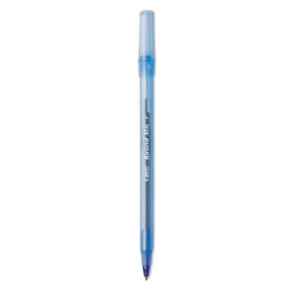 Round Stic Xtra Precision Ballpoint Pen, Stick, Fine 0.8 mm, Blue Ink, Translucent Blue Barrel, Dozen1