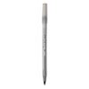 Round Stic Xtra Precision Ballpoint Pen, Stick, Fine 0.8 mm, Black Ink, Smoke Barrel, Dozen1