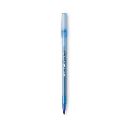 Round Stic Xtra Life Ballpoint Pen, Stick, Medium 1 mm, Blue Ink, Translucent Blue Barrel, Dozen1