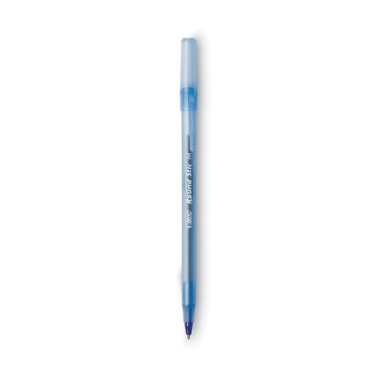 Round Stic Xtra Life Ballpoint Pen Value Pack, Stick, Medium 1 mm, Blue Ink, Translucent Blue Barrel, 60/Box1