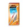 Round Stic Grip Xtra Comfort Ballpoint Pen, Easy-Glide, Stick, Medium 1.2 mm, Red Ink, Gray/Red Barrel, Dozen2