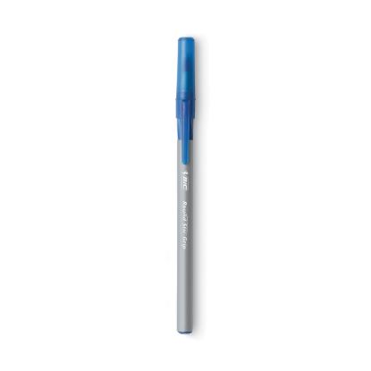 Round Stic Grip Xtra Comfort Ballpoint Pen Value Pack, Easy-Glide, Stick, Medium 1.2 mm, Blue Ink, Gray/Blue Barrel, 36/Pack1